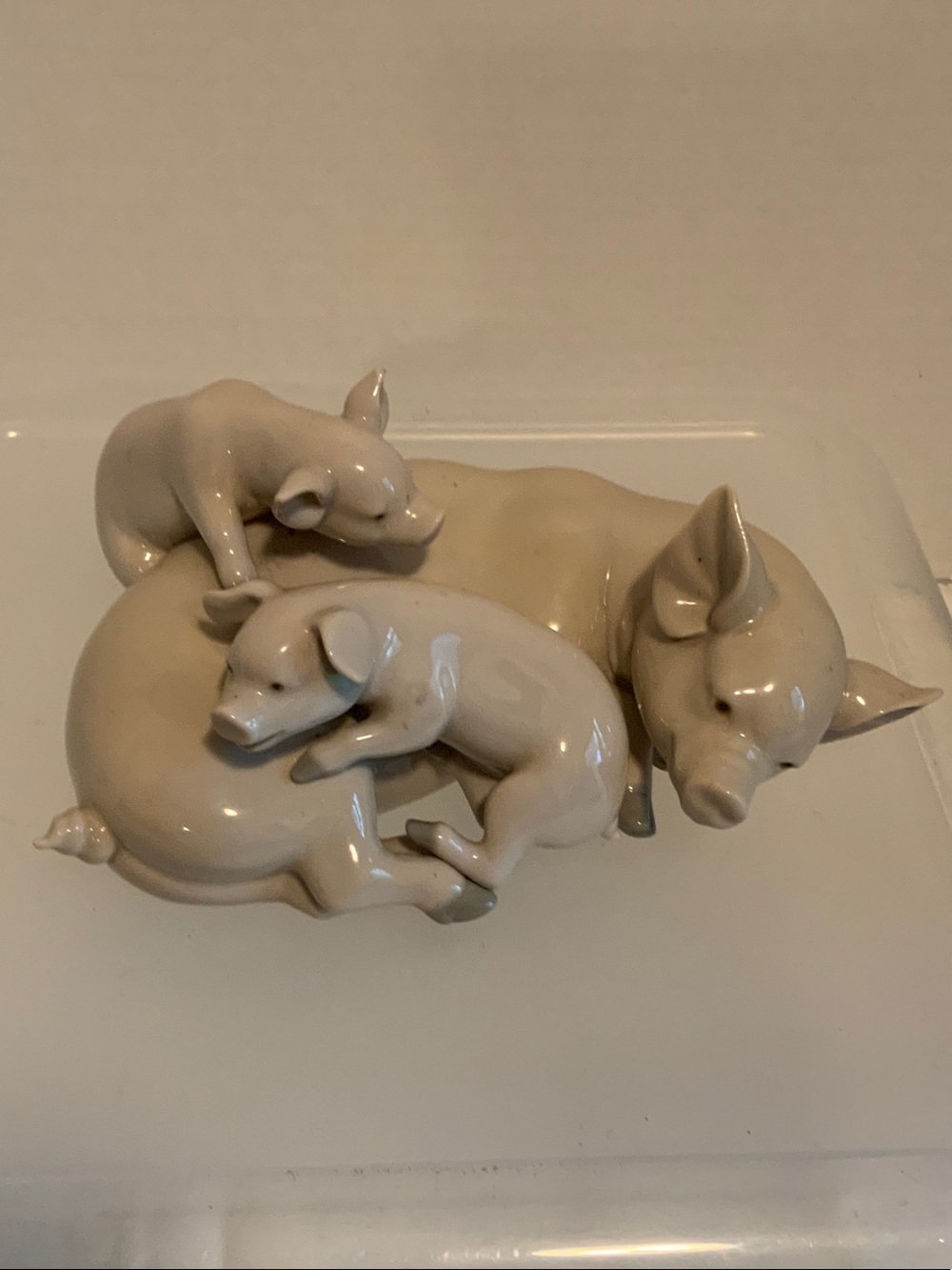 Vintage Liadro Pig Family Figurine